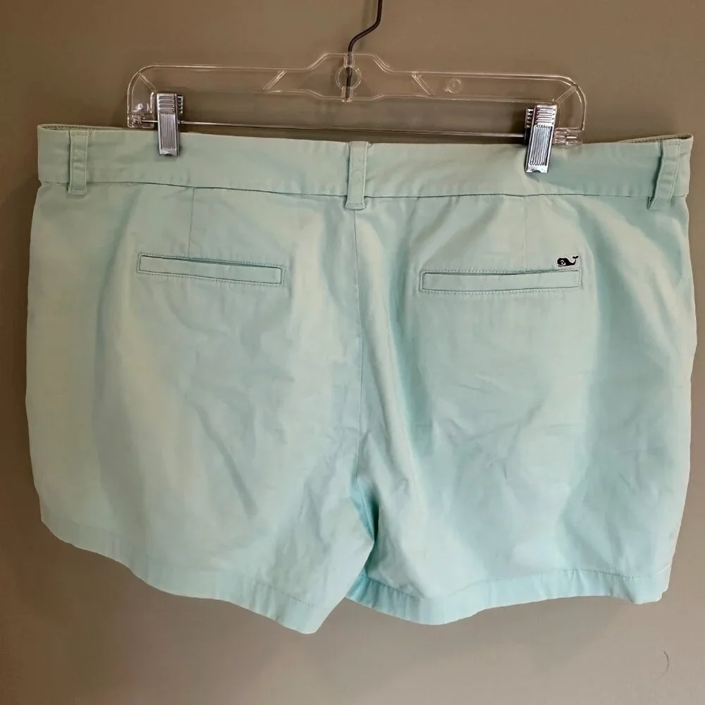 Vineyard Vines Women's Mint Green Shorts Size 16 Cotton/Spandex Preppy Casual - Picture 5 of 6